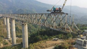 India’s tallest pier bridge built by Northeast Frontier Railway in Manipur