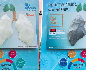 Artificial lungs sensing air pollution in Chennai