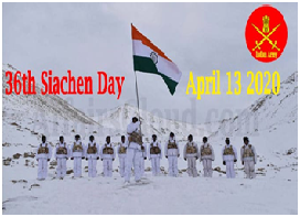 Indian Army observes 36th Siachen day on April 13, 2020